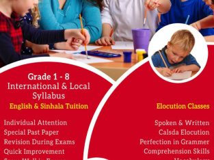 English and Sinhala Tution – Local and International Syllabus