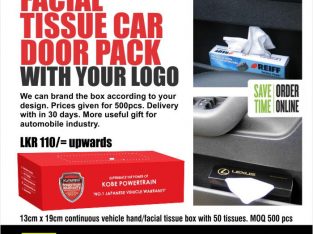 Facial Tissue Car Door Pack with your brand