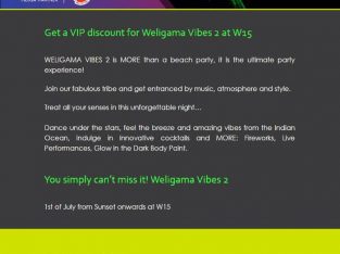 Get a VIP discount for Weligama Vibes 2 at W15