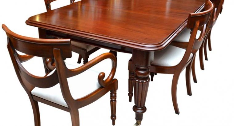 10/8 Seater Solid Mahogany Dining Table With Chairs