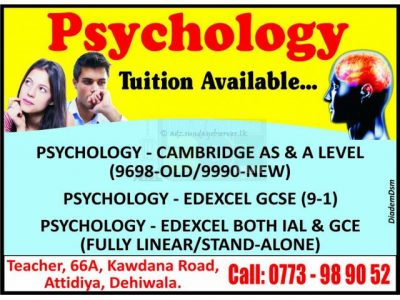Psychology Tuition Available