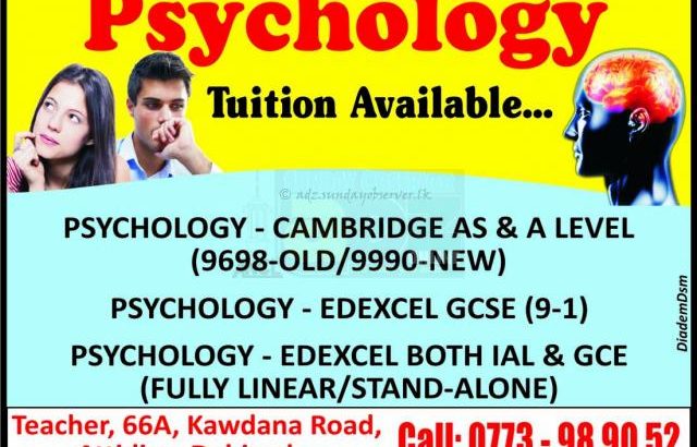 Psychology Tuition Available