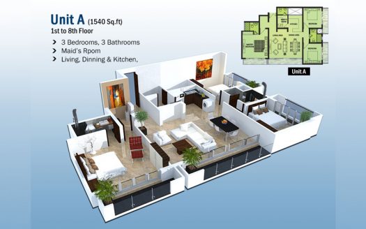 Blue Ocean Apartment in Colombo, Jayasinghe Road